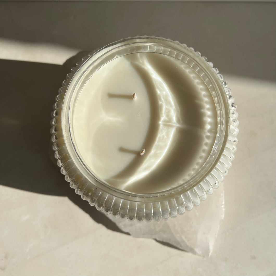 NERVURE Bol Verre Blanc 1450